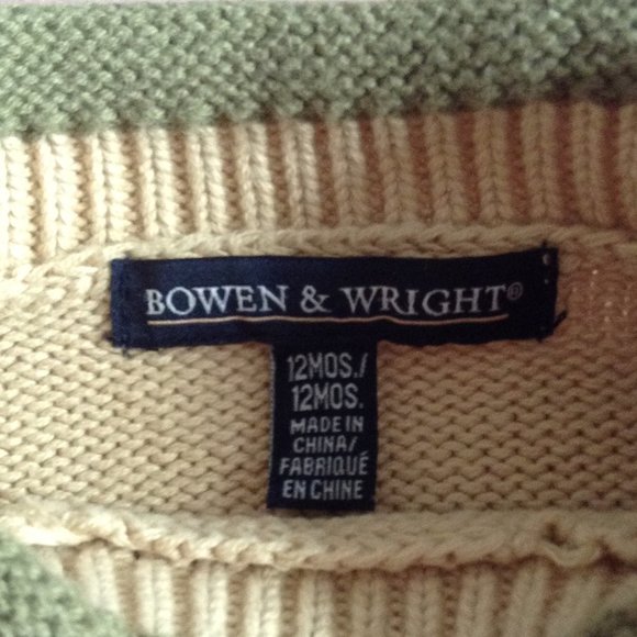 Bowen & Wright Infant Knit Sweater w/Holiday Reindeer, Sz 12 months - Picture 5 of 8